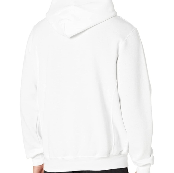 🍀Unisex White Dri-Power Fleece Hoodies Cotton Blend Relaxed Fit - Picture 4 of 5